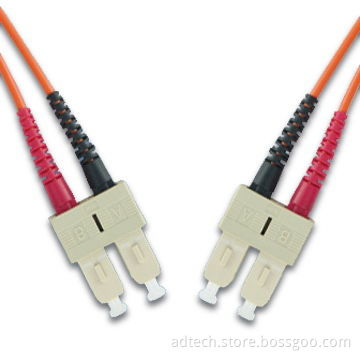 Fiber Optic Jumper with SC-SC 62.5/125 MM Duplex, Made of PVC